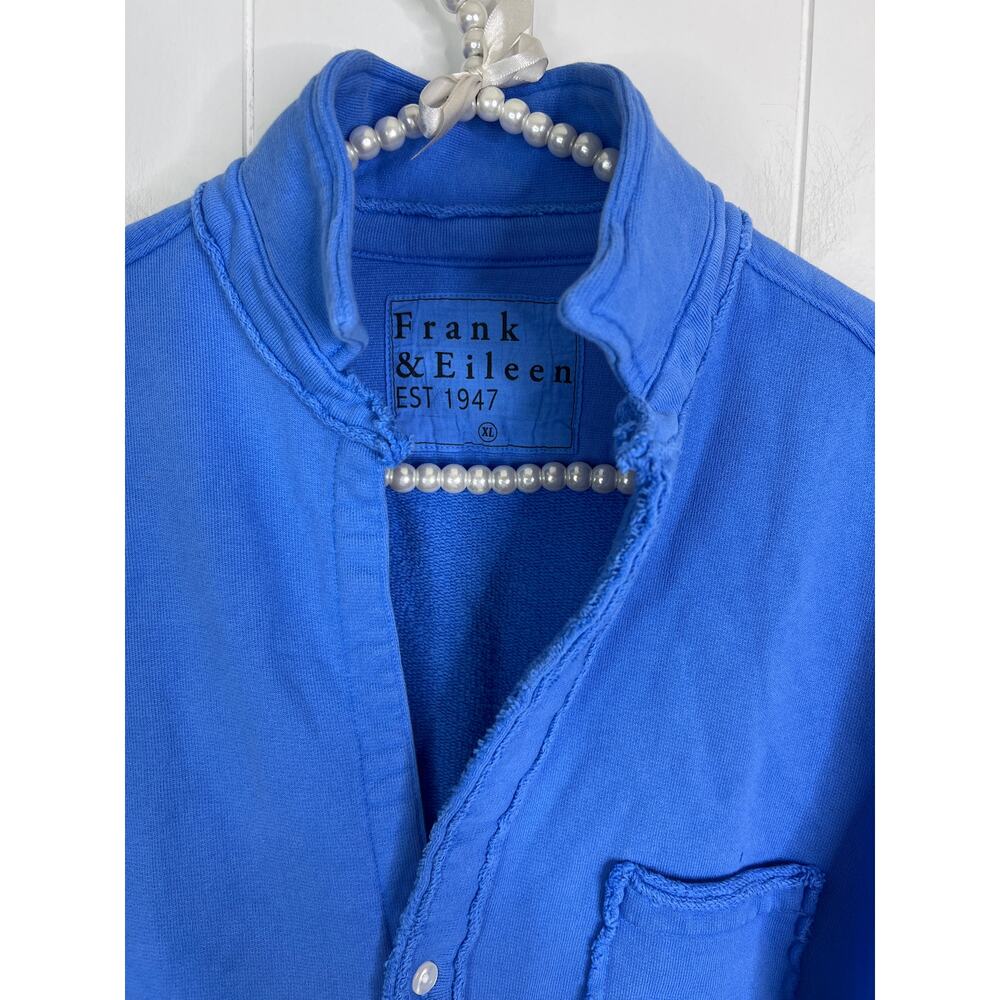 Eileen Button Up Sweatshirt Triple Fleece in Color Wave Size XL - Picture 5 of 8